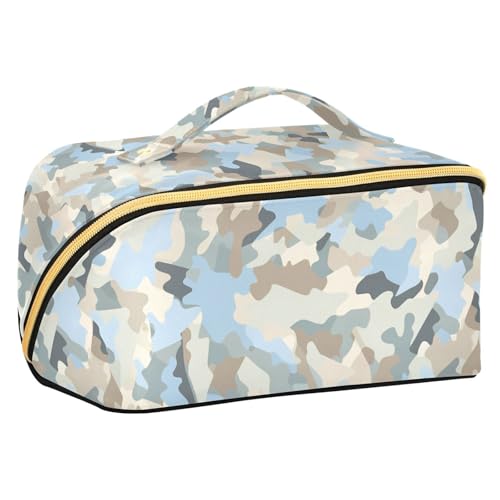 sanluoli Kulturbeutel mit Trennwänden, leichte Kosmetiktasche für Damen, vertikal, freistehend, Camouflage, Aquarell sanluoli Kulturbeutel mit Trennwänden, leichte Kosmetiktasche für Damen, vertikal, freistehend, Camouflage, Aquarell von sanluoli