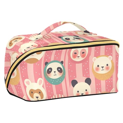 sanluoli Make-up-Tasche mit Trennwänden, groß, für Geldbörse, vertikal, freistehend, pfirsichfarben von sanluoli