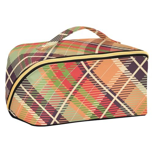 sanluoli Merry Christmas Buffalo Plaid Karo Kosmetiktasche mit Trennwänden, stilvolle Kosmetiktasche mit Reißverschluss, vertikal, freistehend sanluoli Merry Christmas Buffalo Plaid Karo Kosmetiktasche mit Trennwänden, stilvolle Kosmetiktasche mit Reißverschluss, vertikal, freistehend von sanluoli