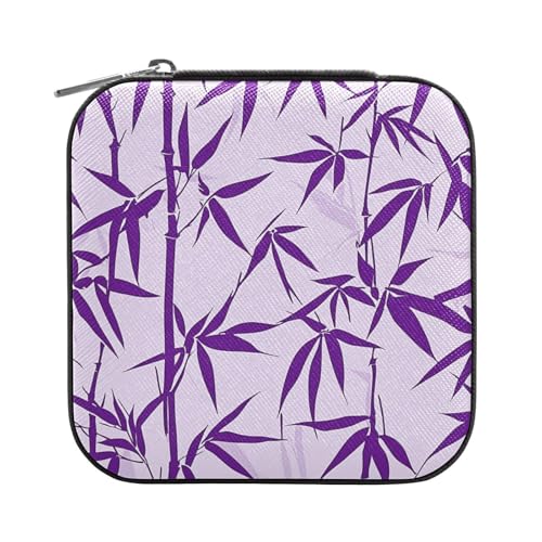 sanluoli Mini-Schmuck-Reiseetui, Reise-Schmuck-Organizer, Schmuck-Aufbewahrungskoffer für Damen, tragbar, Violett von sanluoli