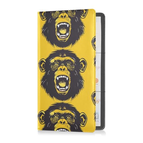 sanluoli Monkey Gelb Schwarz Premium Leder Auto Registrierung & Versicherung Kartenhalter Fahrzeug Handschuhfach für Karten Essential Document Führerschein sanluoli Monkey Gelb Schwarz Premium Leder Auto Registrierung & Versicherung Kartenhalter Fahrzeug Handschuhfach für Karten Essential Document Führerschein von sanluoli