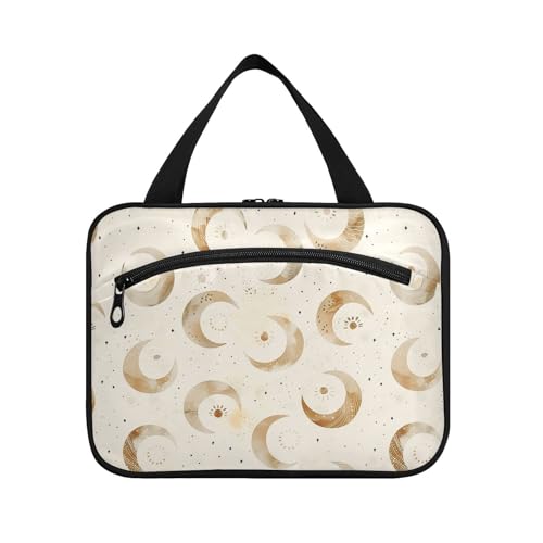 sanluoli Moons Starry Boho Retro hängende Make-up-Tasche für Frauen mit Haken, Designer waschbare Make-up-Tasche für Kreuzfahrt, Reisen, Hotel, Maletín para maquillaje, Moons Starry Boho Retro von sanluoli