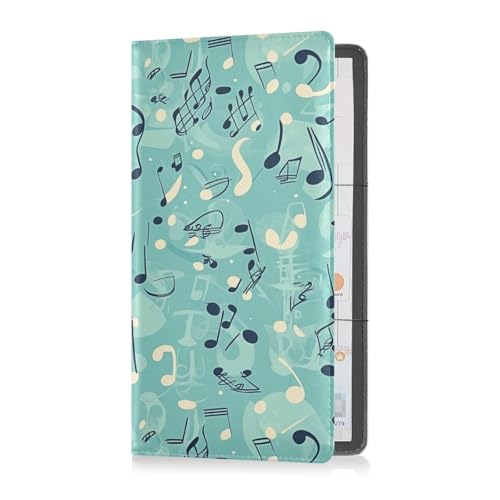 sanluoli Music Winter Blue Premium Leder Auto Registrierung Versicherung & ID Card Holder Wallet Zubehör Hülle für Karten Essential Document Führerschein von sanluoli