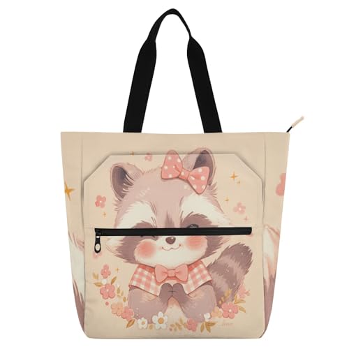 sanluoli Niedliche einfache Waschbär-Kinderbuch-Tragetasche für Kinder und Erwachsene, Gothic, leicht, Bibliotheksbuch, Tragetasche, Schultertasche mit Taschen für College, Einkaufen, Strand sanluoli Niedliche einfache Waschbär-Kinderbuch-Tragetasche für Kinder und Erwachsene, Gothic, leicht, Bibliotheksbuch, Tragetasche, Schultertasche mit Taschen für College, Einkaufen, Strand von sanluoli
