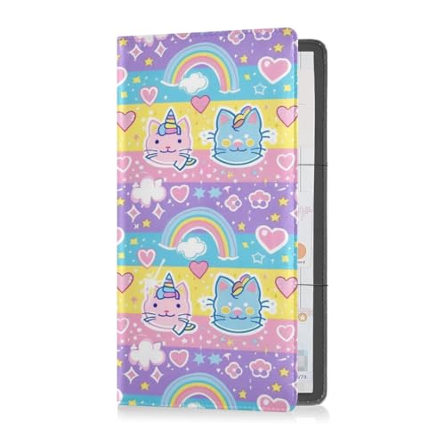 sanluoli Niedliche regenbogenfarbene, bunte Kinder-Katze, Premium-Leder, Registrierungs- und Versicherungskartenhalter, Dokumententasche für jedes Auto, LKW, Motorrad, Anhänger oder Boot sanluoli Niedliche regenbogenfarbene, bunte Kinder-Katze, Premium-Leder, Registrierungs- und Versicherungskartenhalter, Dokumententasche für jedes Auto, LKW, Motorrad, Anhänger oder Boot von sanluoli