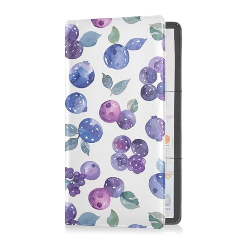 sanluoli Niedlicher Cartoon-Blaubeerleder-Auto-Registrierungs- und Versicherungskartenhalter, Fahrzeug-Handschuhfach-Organizer für jedes Auto, LKW, Motorrad, Anhänger oder Boot von sanluoli