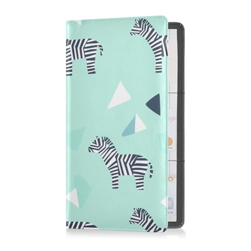 sanluoli Print Mint Green Premium Leder Auto Registrierung Versicherung & Ausweishalter Handschuhfach Organizer für Karten Essential Document Führerschein von sanluoli