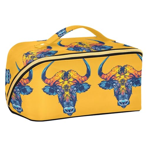 sanluoli Safari-Make-up-Tasche mit Trennwänden, leichte Kosmetiktasche für Damen, vertikal, freistehend von sanluoli