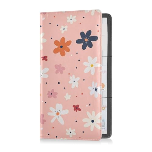 sanluoli Schöne Blumen PU-Leder Auto-Registrierungs- und Versicherungskartenhalter Auto-Handschuhfach-Organizer für Führerschein, Karten und wichtige Dokumente von sanluoli