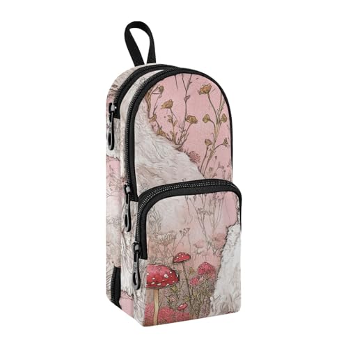 sanluoli Selkirk Rex Katzen Nylon 3 Fächer Stifttasche Große Kapazität Große Reißverschluss Federmäppchen Schule Schreibwaren für Kinder Elementary 1600ml von sanluoli