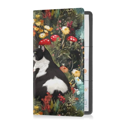 sanluoli Stabile Manx Cats A River Leder Auto Registrierung und Versicherung Kartenhalter Auto Essentials für Karten, wesentliche Dokumente, Führerschein Fahrzeug Papiere von sanluoli