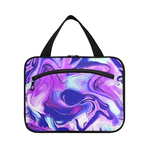 sanluoli Swirl Make-up-Tasche zum Aufhängen, mit Haken, faltbare Designer-Make-up-Tasche für Damen, Reisen, Camping, Euche, Para Guardar Maquillaje, Swirl Blue Purple sanluoli Swirl Make-up-Tasche zum Aufhängen, mit Haken, faltbare Designer-Make-up-Tasche für Damen, Reisen, Camping, Euche, Para Guardar Maquillaje, Swirl Blue Purple von sanluoli