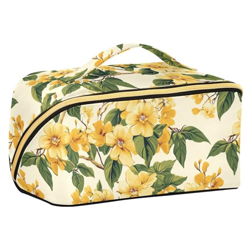 sanluoli Thailand Kosmetiktasche mit Trennwänden, groß, für Damen, Reise-Zubehör, goldfarben von sanluoli