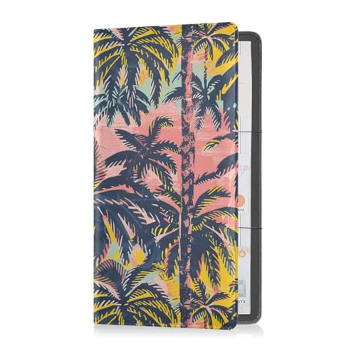 sanluoli Tropische Ästhetik der Sommeratmosphäre, PU-Leder, Auto-Registrierung, Versicherung und Ausweishalter, Fahrzeug-Handschuhfach-Organizer für Dokumente, Karten, Führerschein von sanluoli