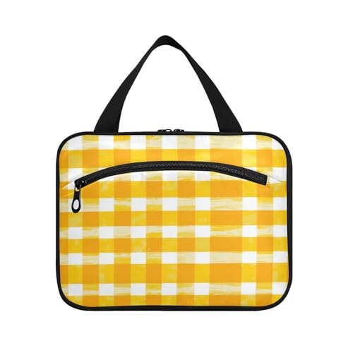 sanluoli Valentinstag karierte Safari gelbe Hängetasche für Frauen Reisen mit Haken, Designer Faltbare Kulturtasche für Camping Bolso de para mujer sanluoli Valentinstag karierte Safari gelbe Hängetasche für Frauen Reisen mit Haken, Designer Faltbare Kulturtasche für Camping Bolso de para mujer von sanluoli