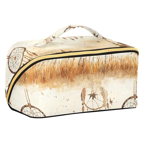 sanluoli Western Cowboy Traumfänger-Kosmetiktasche mit Trennwänden, Reißverschluss, Reisetaschen für Damen, Reisegröße, Zubehör von sanluoli