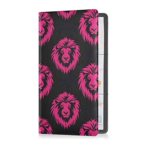 sanluoli Wild Animal Lion Valentinstag Leder Auto Registrierung Versicherung & Ausweishalter Handschuhfach Fach Organizer für Karten, wichtige Dokumente, Führerschein Fahrzeug Papierkram von sanluoli