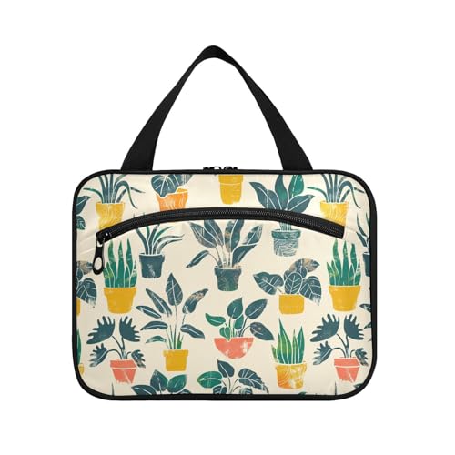 sanluoli Zimmerpflanzen-Toilettenartikel zum Aufhängen für Männer mit Haken, kompakter Designer-Kosmetik-Organizer für Frauen, Reisen, Kreuzfahrten, Estuche para maquillaje, Zimmerpflanzen von sanluoli