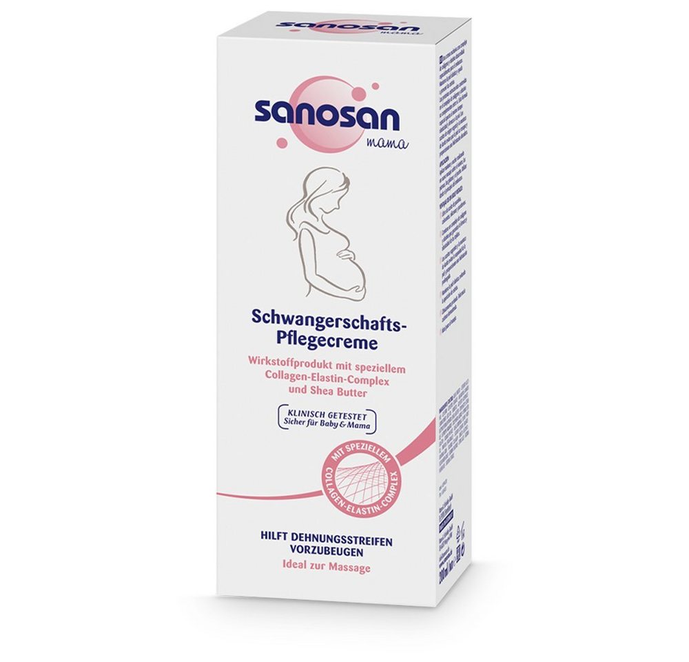 sanosan Straffungspflege Schwangerschaftscreme - Beugt Dehnungsstreifen vor - Pflegecreme Creme, 1-tlg. von sanosan