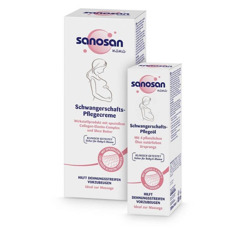 sanosan Straffungspflege Schwangerschaftscreme & -öl Set, 1-tlg. von sanosan