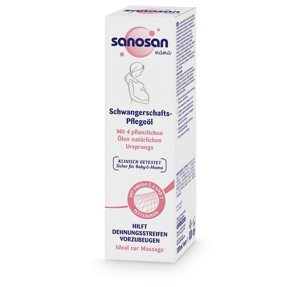 sanosan Straffungspflege Schwangerschaftsöl - Beugt Dehnungsstreifen vor - Pflegeöl Massageöl, 1-tlg. von sanosan