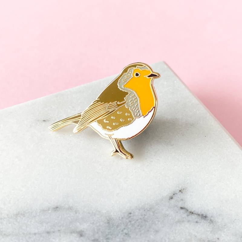 Rotkehlchen Emaille Pin - Gold Anstecknadel British Nature Hard Enamel Robin Vogel Rotkehlchen Emaille Pin - Gold Anstecknadel British Nature Hard Enamel Robin Vogel von sarahfrancesart