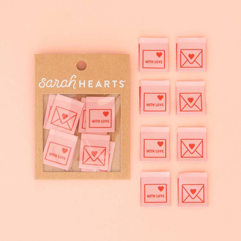 Mit Liebe Umschlag Gewebte Etiketten - Valentinstag Nähen Kleidung Geschenk Nähen Mit Liebe Umschlag Gewebte Etiketten - Valentinstag Nähen Kleidung Geschenk Nähen von sarahhearts