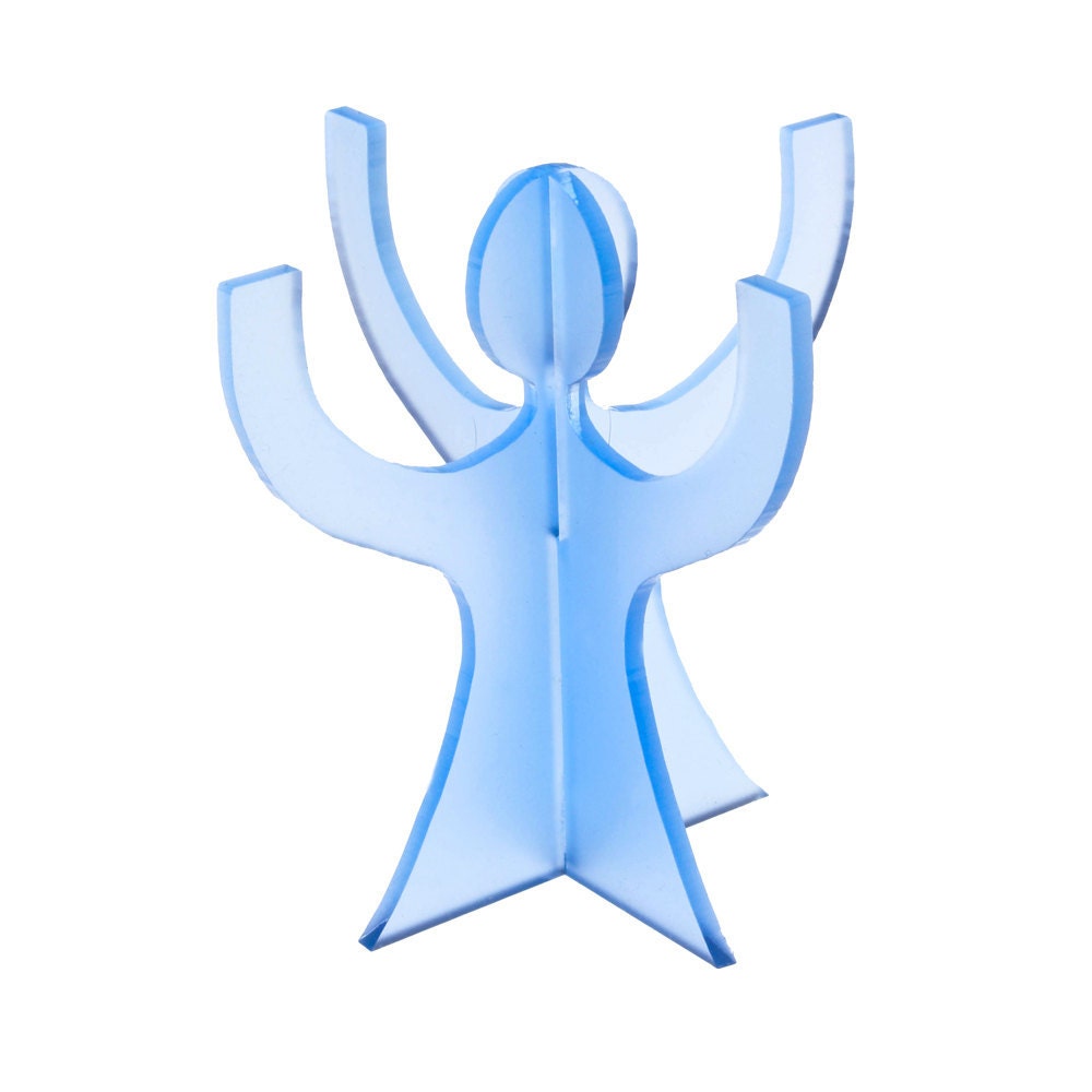 Engel-Ring-Halter in Satiniertem Acryl Blau Engel-Ring-Halter in Satiniertem Acryl Blau von sarahlizzytish