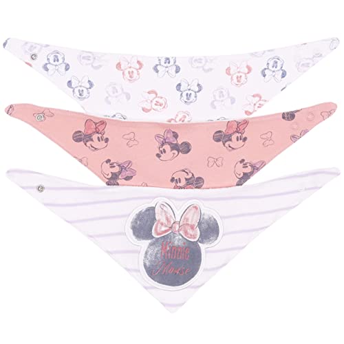 3x Pink-weißes Lätzchen Minnie Maus DISNEY von sarcia.eu