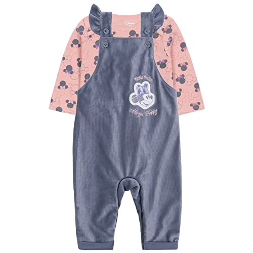 Baby-Set Latzhose + Body Minnie Maus Disney, ÖKO-TEX 12-18 Monate von sarcia.eu