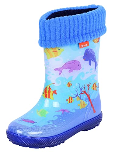 Blaue, gefütterte Gummistiefel Ozean DEMAR 32/33 EU von sarcia.eu