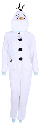 Disney DIE EISKÖNIGIN Frozen Olaf Pyjama/Schlafanzug, einteilig mit Kapuze XXS von sarcia.eu
