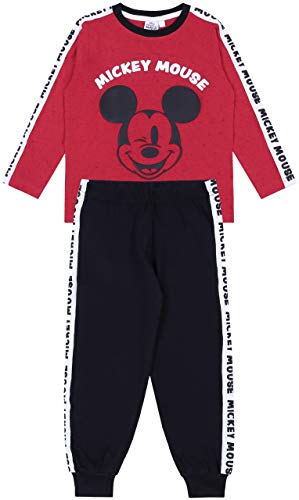 Disney Mickey Mouse Pyjama/Schlafanzug rot-schwarz, langärmelig 7-8 Jahre von sarcia.eu