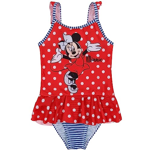 Disney Minnie Mouse Rot gestreifter Badeanzug, Mädchen 4-5 Jahre von sarcia.eu