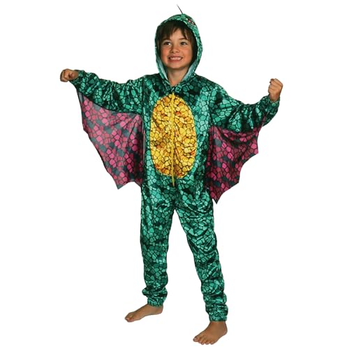 Drache Polar Fleece Einteiler Pyjama, Kinder Onesie mit Kapuze., multi-color, 7-8 jaar von sarcia.eu