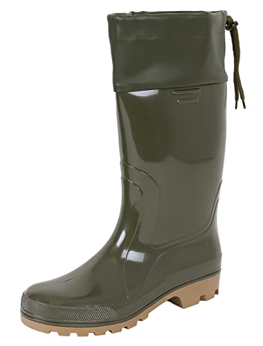 Dunkelgrüne Gummistiefel für Herren mit Kragen GRAND S DEMAR 46 EU von sarcia.eu