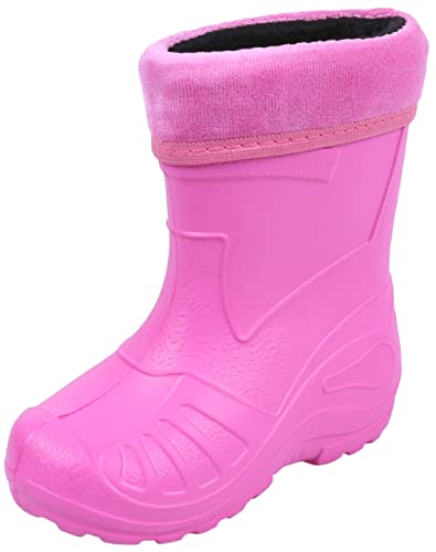 Dunkelpinke, gefütterte Kinder-Gummistiefel KOLMAX 22 EU von sarcia.eu