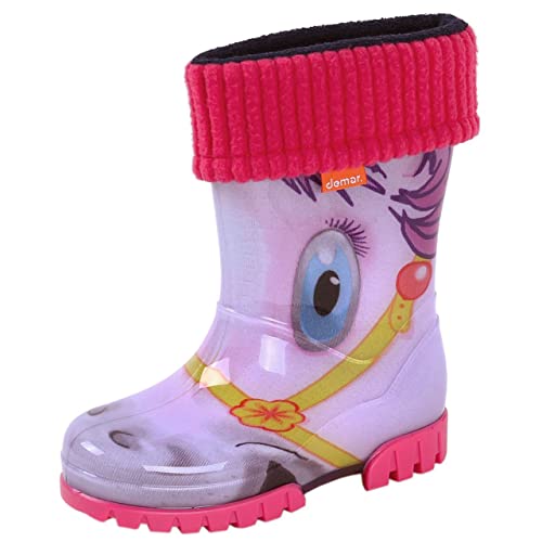 Gefütterte Gummistiefel für Kinder Pferdchen DEMAR 34/35 EU von sarcia.eu