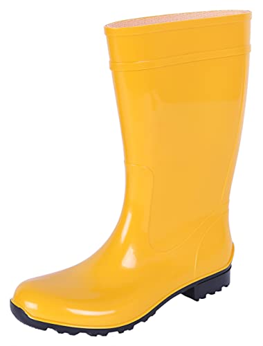 Gelbe lange Gummistiefel Regenstiefel Gartenschuhe Regenschuhe fest wasserdicht bequem ILSE LEMIGO 37 EU 4,5 von sarcia.eu