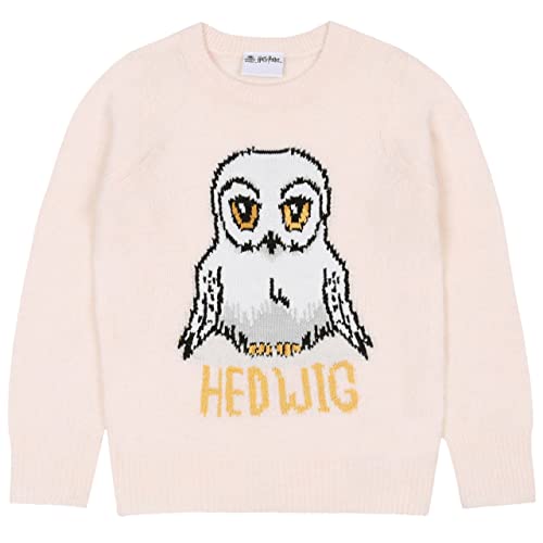 Harry Potter Hedwig Ecrufarbener Pullover für Mädchen, langärmelig, warm 9 Jahre von sarcia.eu