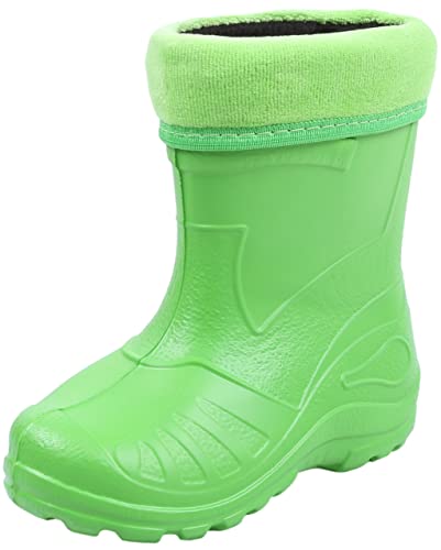 Hellgrüne, gefütterte Kinder-Gummistiefel KOLMAX 26 EU von sarcia.eu