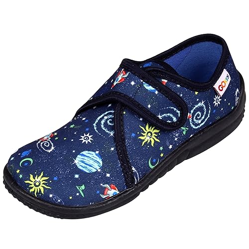 LEMIGO Marineblaue Hausschuhe, Hausschuhe für Jungen, Weltraum 27 EU / 9.5 UK von sarcia.eu