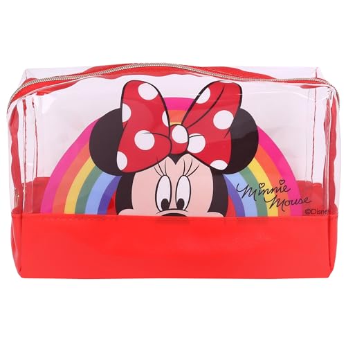 Minnie Mouse Damen Kosmetiktasche, transparentes Reiseetui 9x6x13cm von sarcia.eu