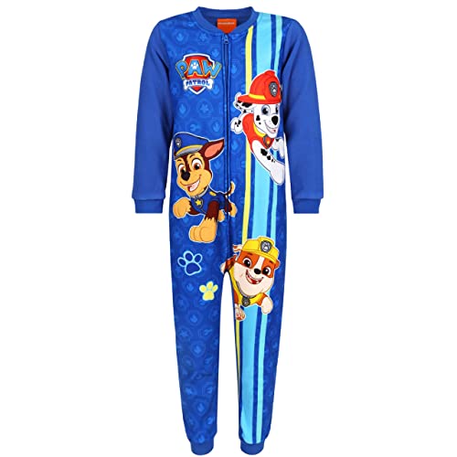 Paw Patrol Chase, Marshall, Rubble Einteiliges Pyjama/Onesie für Jungen, aus Vlies, blau, ÖKO-TEX 2-3 Jahre von sarcia.eu