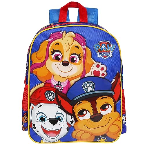 Paw Patrol Chase Marshall Skye Blauer Rucksack für Jungen 37x29x12cm von sarcia.eu