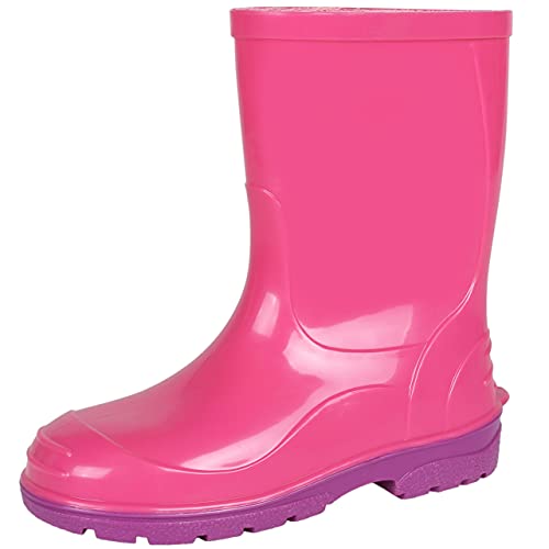 Pinke Gummistiefel mit violetter Sohle Regenstiefel Regenschuhe wasserfest bequem OLI LEMIGO 29 EU von sarcia.eu