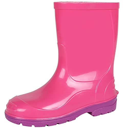 Pinke Gummistiefel mit violetter Sohle Regenstiefel Regenschuhe wasserfest bequem OLI LEMIGO 31 EU von sarcia.eu