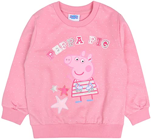 Pinker getupfter Pullover mit Motiv von Peppa Pig/Peppa Wutz mit schimmernden Details 3-4 Jahre von sarcia.eu