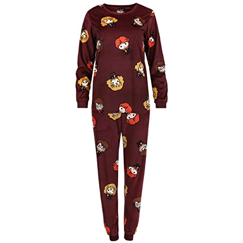 Pyjama Femme Harry Potter Bordeaux, Manches Longues, Deux pièces, Chaud, douillet M von sarcia.eu