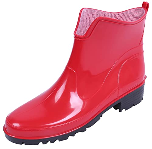 Rote, kurze Gummistiefel Gartenstiefel Regenstiefel LEMIGO 36 EU von sarcia.eu